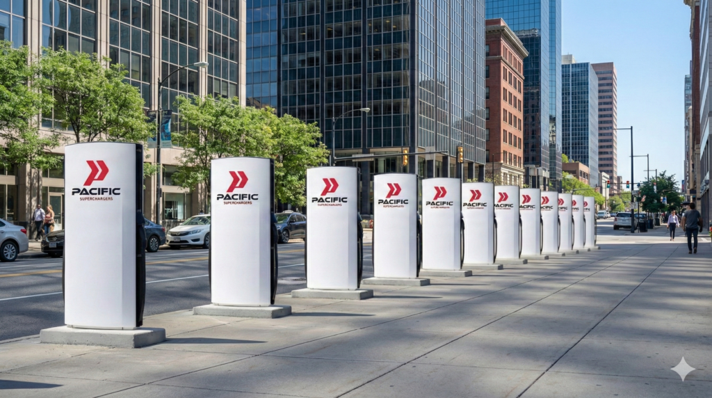 Pacific Superchargers brings Tesla V4 Supercharger technology to Utah, delivering ultra-fast, reliable charging for Teslas and other compatible EVs.